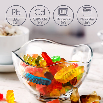 Volarium 13.5 oz Glass Candy Jars for Candy Buffet with Lid, Cookie Jar, Apothecary Jar, Food Storage Container
