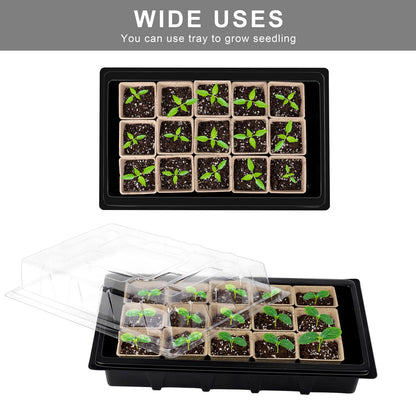 Aodaer 193 Pack Seed Starter Kit Including Seed Starter Tray Peat Pots for Seedlings with Plant Labels, Tool, Plastic Growing Trays Germination Tray Paper Seedling Cups for Indoor Outdoor Garden