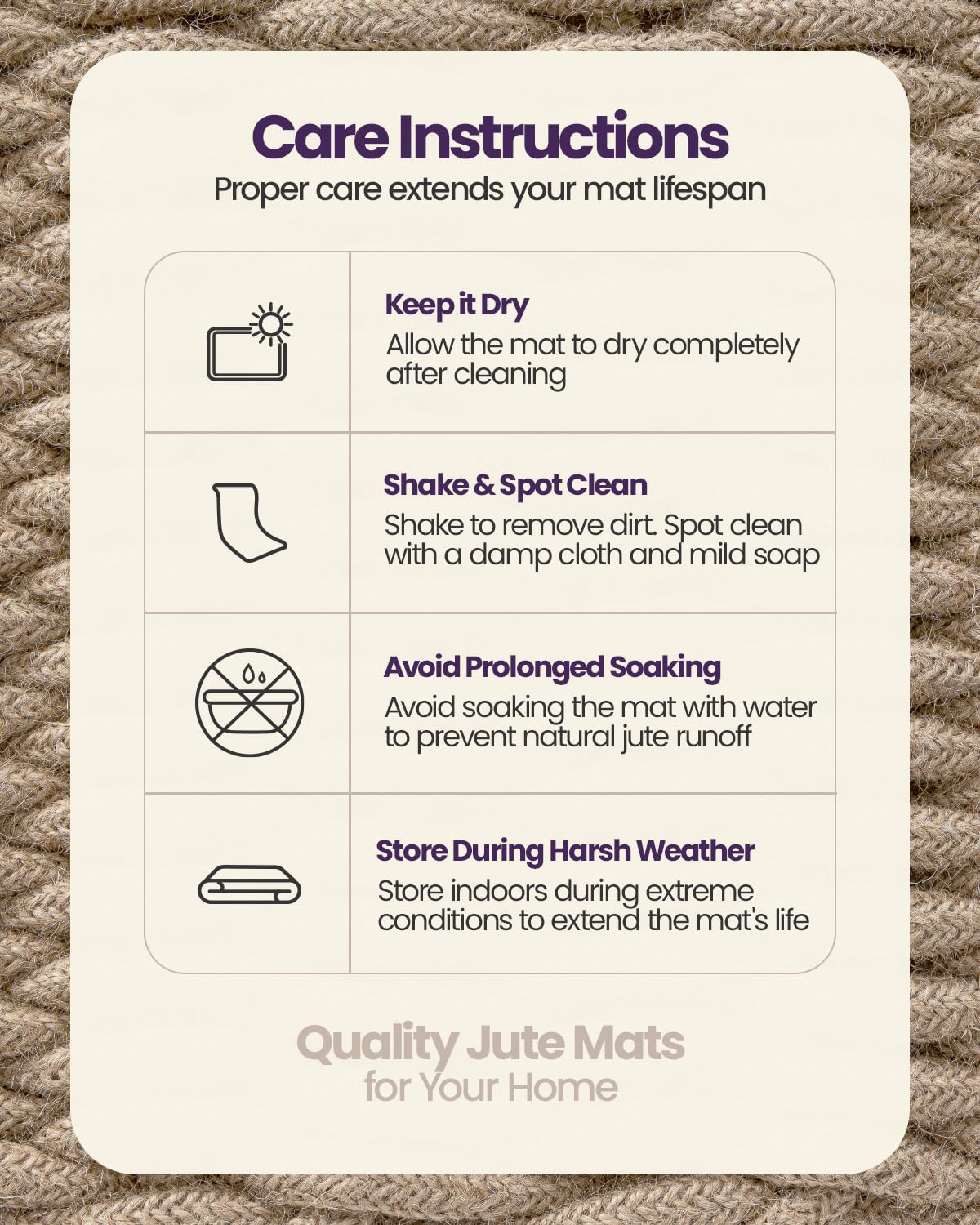 DEXI Jute Door Mat Inside Entryway Braided Woven, 36x24 Front Entrance Doormat Inside Leaf Shaped, Welcome Natural Fiber Entry Mats Farmhouse Home Decor, Beige