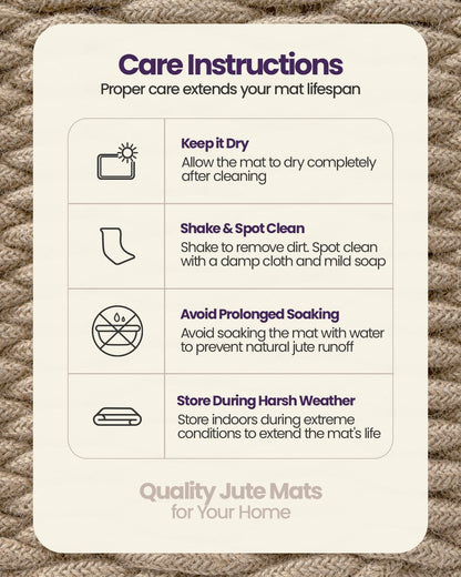 DEXI Jute Door Mat Inside Entryway Braided Woven, 36x24 Front Entrance Doormat Inside Leaf Shaped, Welcome Natural Fiber Entry Mats Farmhouse Home Decor, Beige