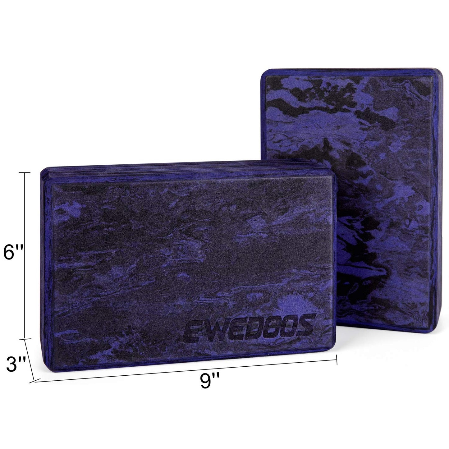 Ewedoos Yoga Blocks 2 Pack Eco Friendly Yoga Block High-Density Non-Slip Yoga Block Set for Yoga Pilates