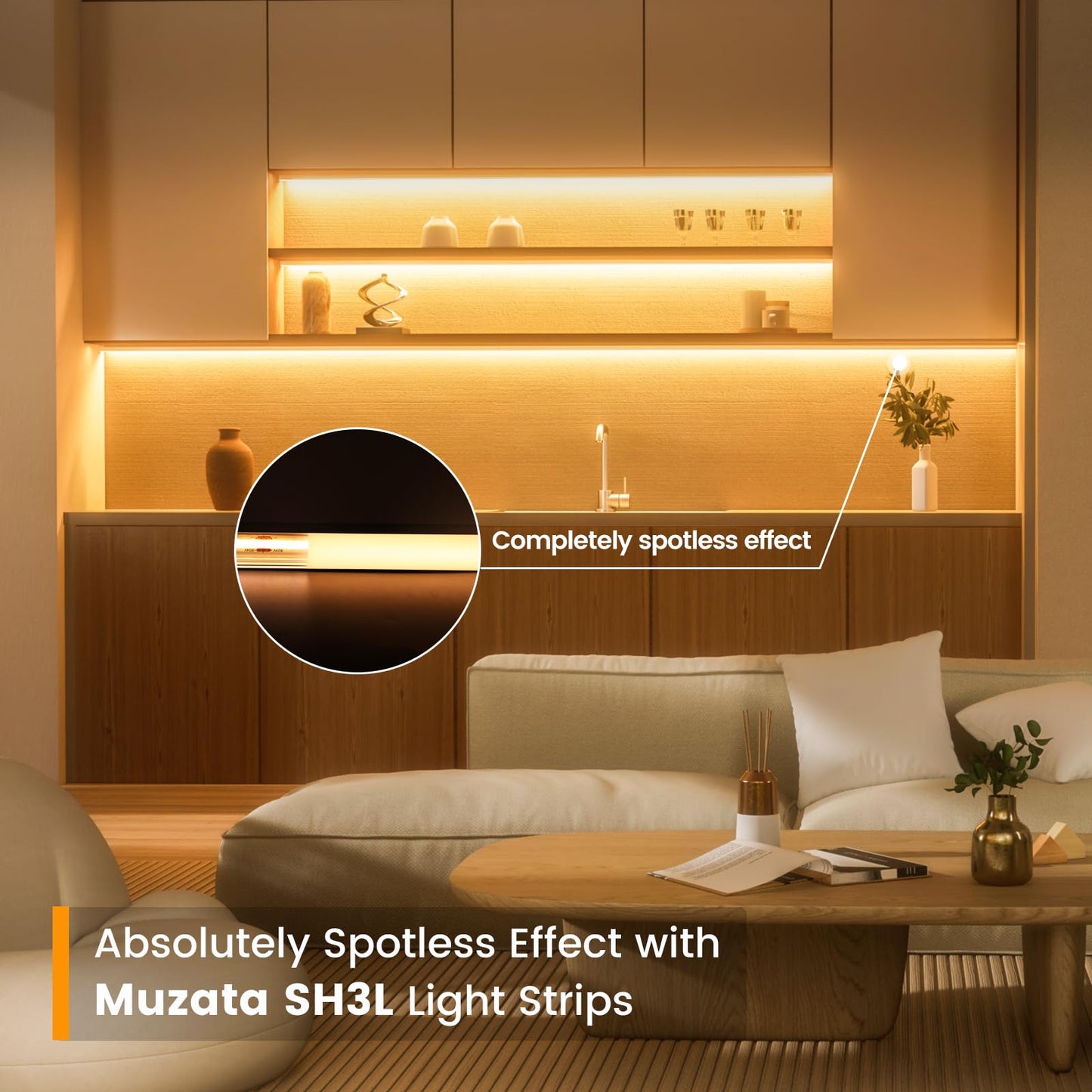 Muzata 20Pack 3.3FT/1M LED Channel Aluminum U Shape Silver LED Strip Diffuser Channel with Milky White Cover Easy Installation U1SW WW 1M