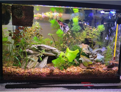 15 inch LED Aquarium Light, 8W Fish Tank Light Underwater Light Submersible Crystal Glass Lights, 9.2ft/2.8m Long Wire Length, White