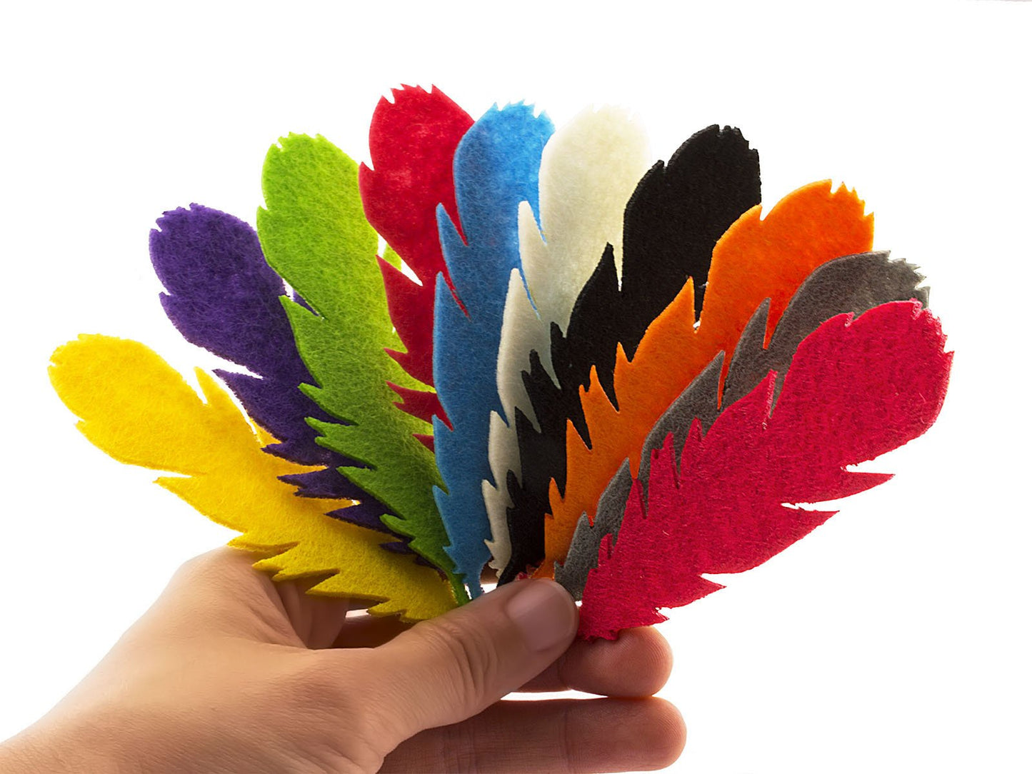 Summer-Ray 50pcs Mixed Color Felt Feather Laser Cut Embellishment Value Pack