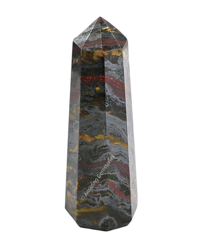Amazing Gemstone Iron Tiger Eye Crystal Towers - Natural Healing Crystal Point Obelisk for Reiki Healing and Crystal Grid (3" to 4" INCH)