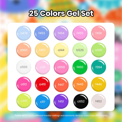 Beetles Gel Nail Polish Kit with U V Light - 80Pcs Fall Nail Fest Color Enchantment 55 Colors Gel Polish Starter Kit with Base Top Coat DIY Nails Stickers Manicure Tools Gift for Women Teens Girls