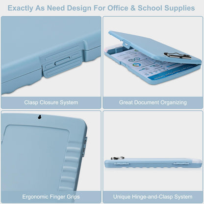 SFLHHDM Clip Boards 8.5x11 with Storage, Heavy Duty Storage Clipboard, Nursing Clipboard Folder with Pen Holder, Clipboards with Low Profile Clip, Nurse Clipboards Binder Case for Classroom