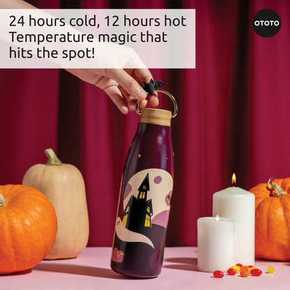 OTOTO Spooky Bootle - Halloween, Halloween Tumbler, Accessories, Insulated Water Bottle, Stainless Steel, Cute Water Bottle, Leak Proof Water Bottles, Spooky, Witchy, Goth Gifts, 18oz.