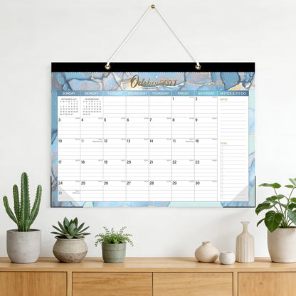 ZTX Desk Calendar 2026-2027,18 Month Academic Desk Calendars,17"x12" Jul.2026-Dec.2027 Calendar with Clear Plastic Cover for Teacher School Year Home Fluidic