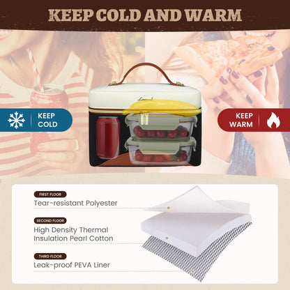 LOVEVOOK Insulated Lunch Bag for Women,Adult Lunch Box for Women,Leakproof Cooler Bag for Office Picnic Hiking Beach,Lunch Tote Bag with Adjustable Shoulder Strap