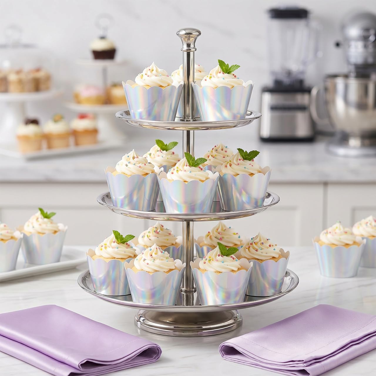 48Pcs Rainbow Cupcake Liners Cupcake Wrappers Holders Muffin Liners Baking Cups Papers Baking Cups for Wedding Birthday Party Decoration