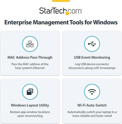 StarTech.com Thunderbolt 4 Dock - Dual 4K MacBook Pro and M4 Air, Quad Monitor 4K Windows, 16 Port 40Gbps Laptop Docking Station with 100W Charging, 2 x HDMI, 2 x DisplayPort (132N-TB4USB4DOCK)