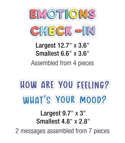 Carson Dellosa Pre-Punched We Stick Together 46-Piece Emotions Check-in Bulletin Board Set, Calming Corner Accents, Feelings Chart, Mood Board and More, Calm Down Corner, SEL Classroom Décor