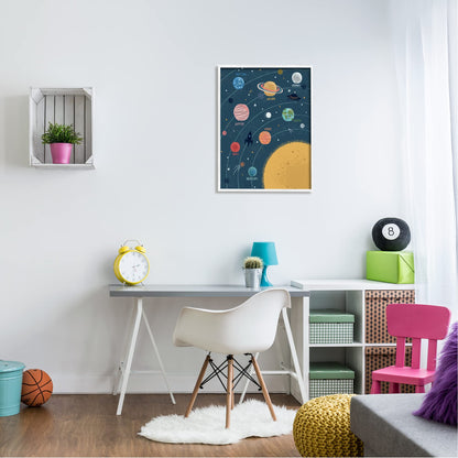 Stupell Industries Informative Solar System Planetary Diagram Orbiting Sun, Design by Lisa Perry Whitebutton