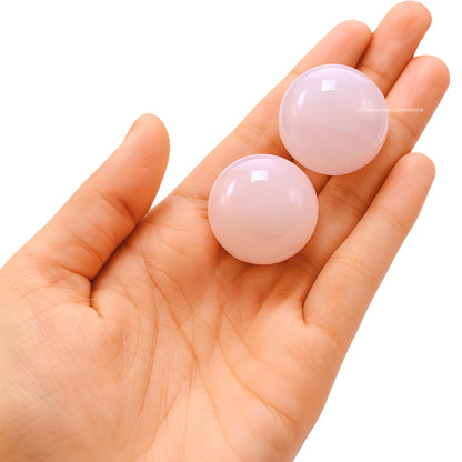 Amazing Gemstone Rose Quartz Crystal Ball - 1 Inches Crystal Sphere Meditation Balls for Witchcraft and Decorative Balls - Crystals and Healing Stones Beginners Gift (Pack of 1)