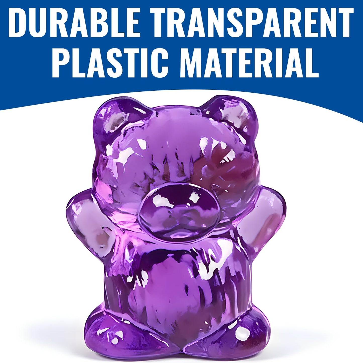 Fun Express Translucent Rainbow Counting Bears with Storage Jar - 100 Pieces