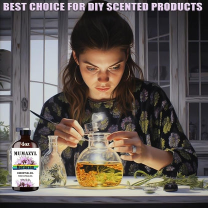 Marjoram Essential Oil, Marjoram Oil 4 Fl Oz 120ML for Diffuser Humidifier Yoga Cleaning DIY Candle Soap Making MUMAZYL Essential Oils
