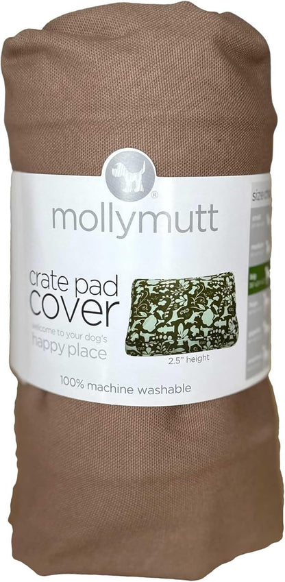 Molly Mutt Dog Crate Pad Cover, 100% Cotton Canvas Cover for Dog or Puppy Crate Bed, Durable, Washable, and Free of Harmful Chemicals, Pre-Shrunk, 42"x28"x2.5", Wild Horses