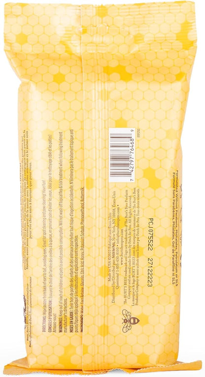 Burt’s Bees for Pets Gentle Cleansing Puppy Wipes with Buttermilk - Hypoallergenic, 98% Natural Origin Wipes That Gently Cleanse and Condition, Safe Formula, 50 Count