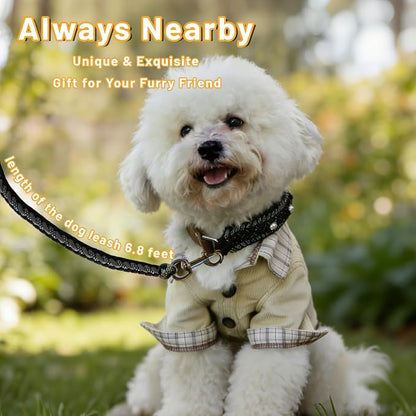 Paracord Dog Collar, Adjustable Soft Nylon Pet Collars for Medium Large Dogs(19"-23"), Stylish Pet Gear for Boys, L(Set of 1, Black Skull Collar+Leash)