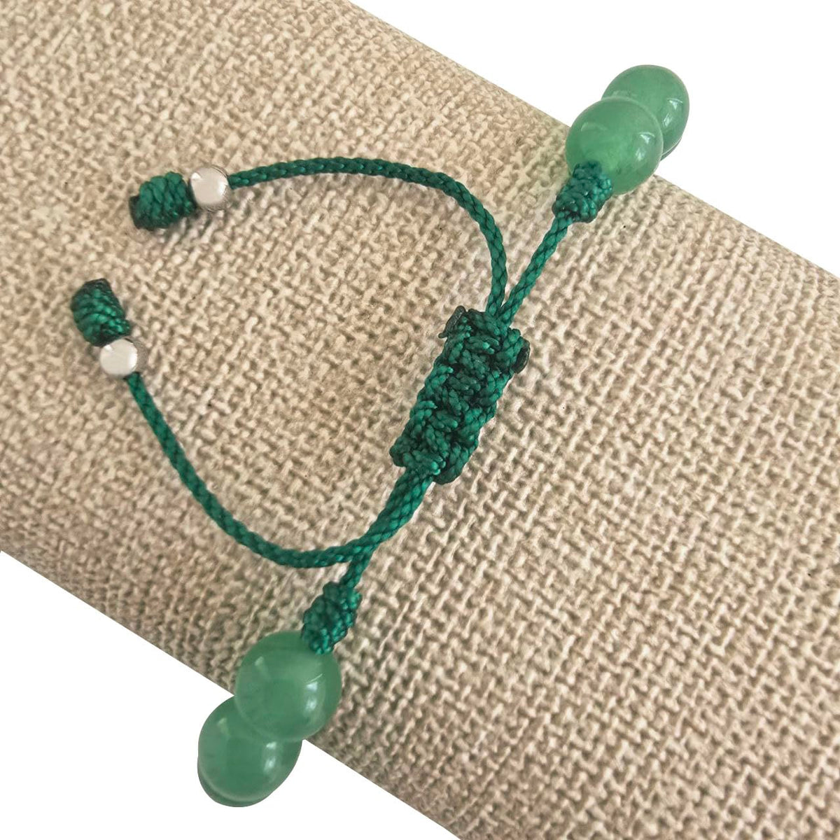 Sabeli Handmade Bracelets Real Natural Stones Healing Protection Focus 8mm Bead Adjustable Macrame Women Men Gemstone Gift (Jade)