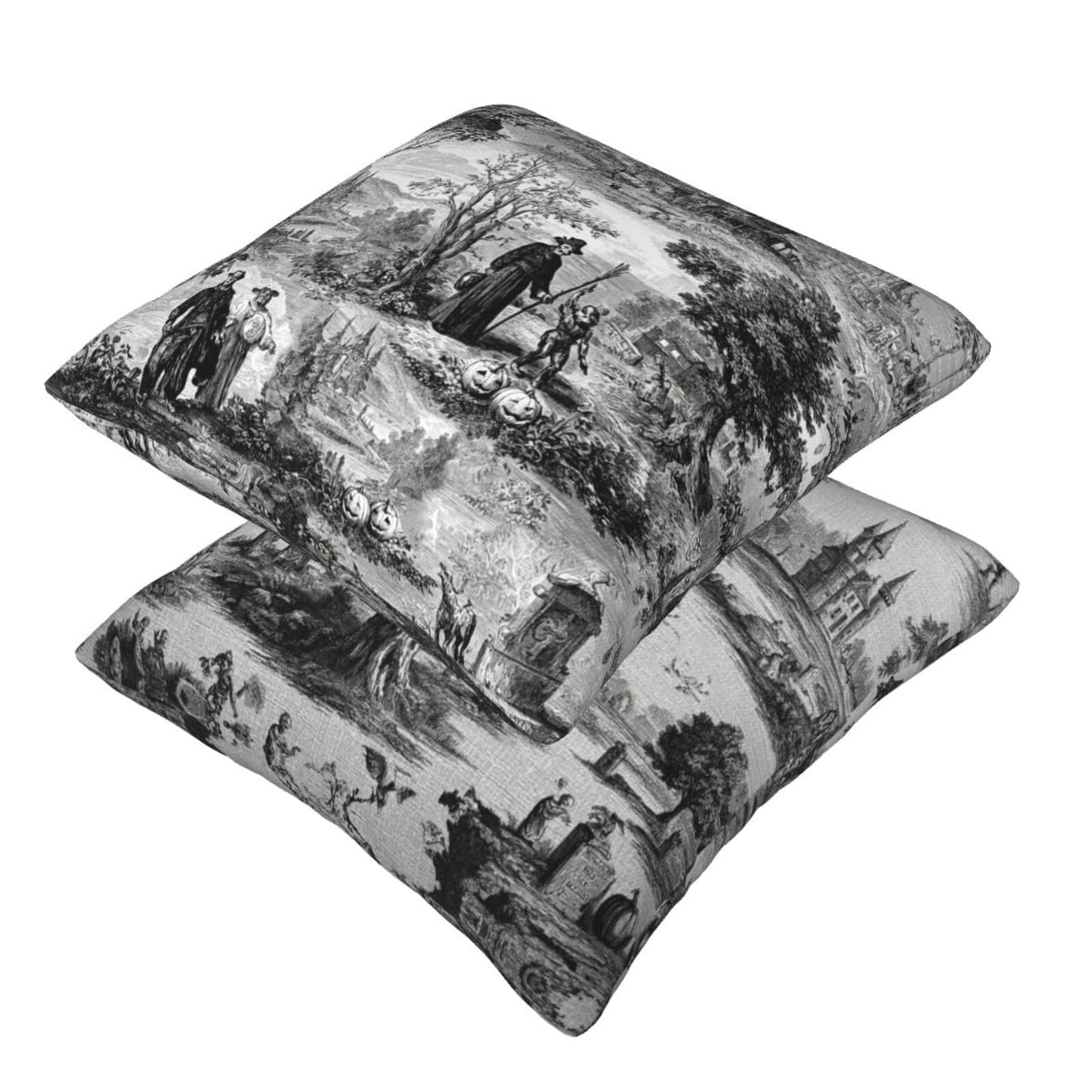 Ecixzyo Halloween Throw Pillow Covers 18x18 Set of 2 Square Pillow Case for Home Decor Couch Room