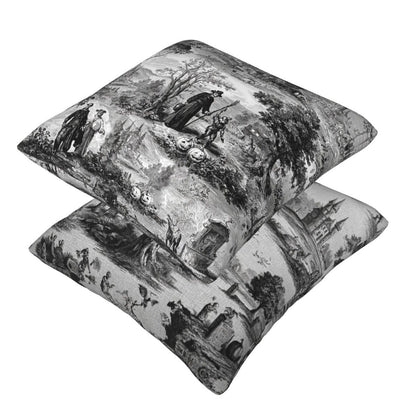 Ecixzyo Halloween Throw Pillow Covers 18x18 Set of 2 Square Pillow Case for Home Decor Couch Room