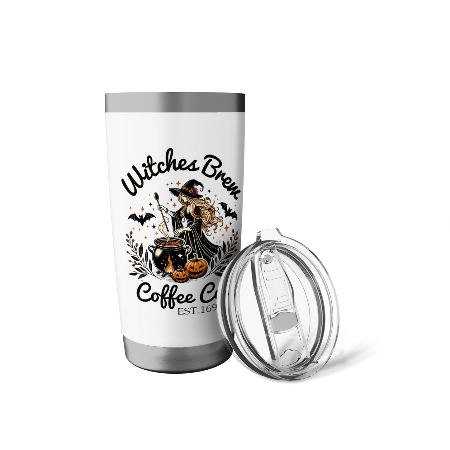 Halloween Witches Brew 20oz Travel Cup Bottle Spooky Coffee Stainless Steel Insulated Tumbler