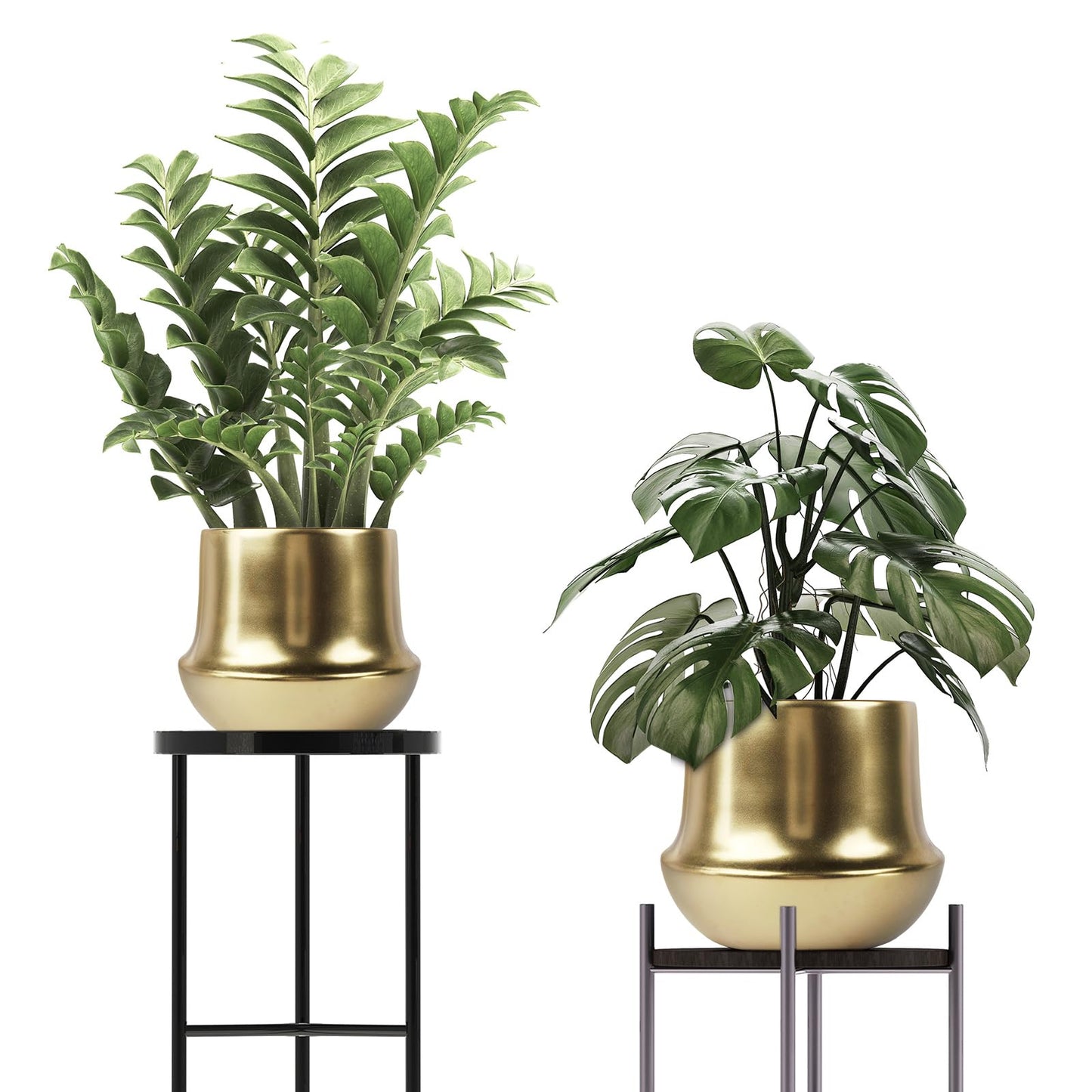 Decor Trends Brass Gold Plant Pot Indoor Planter Small Flower Pot 6 inch Ceramic Plant Flower Pot Container Decorative Gold Pots for All House Plants ,Succulents,Flowers and Cactus, Small 5.9‘’