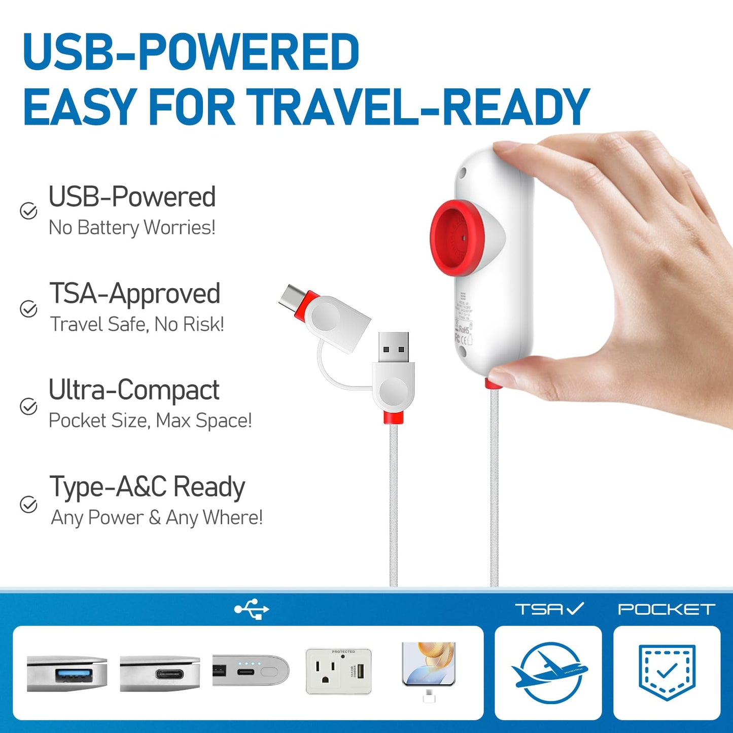VMstr 15 Pack Travel Vacuum Storage Bags with USB Pump, Vacuum Packing Seal for Luggage and Suitcase, Space Saver for Clothes and Clothing Travel