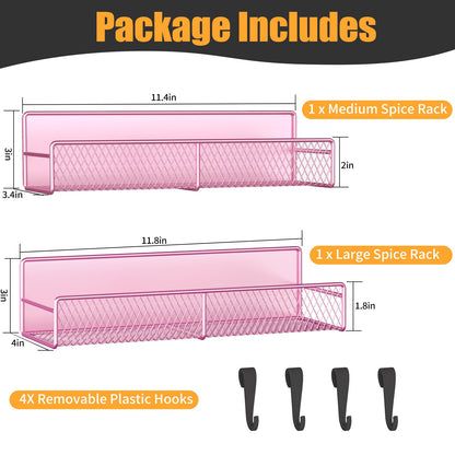Magnetic Spice Rack for Refrigerator, 6 Pack 100% Metal Strong Magnet Shelf, Space Saving Spice Organizer, Home Kitchen Laundry Room Storage Organization W/ Paper Towel Holder, Utensils Racks (Grey)