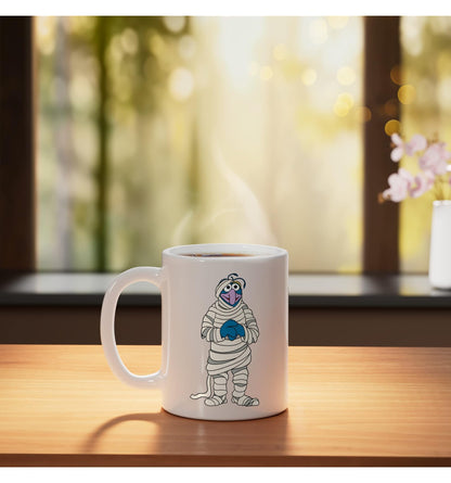 Disney The Muppets Halloween Gonzo the Great Mummy Costume Ceramic Mug, White