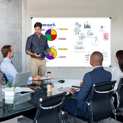 XBoard Magnetic Dry Erase Board 72" x 40" Wall Mounted, Large Whiteboard with Marker Tray, Aluminum Frame Large Dry Erase Board for Office, Conference Room, School