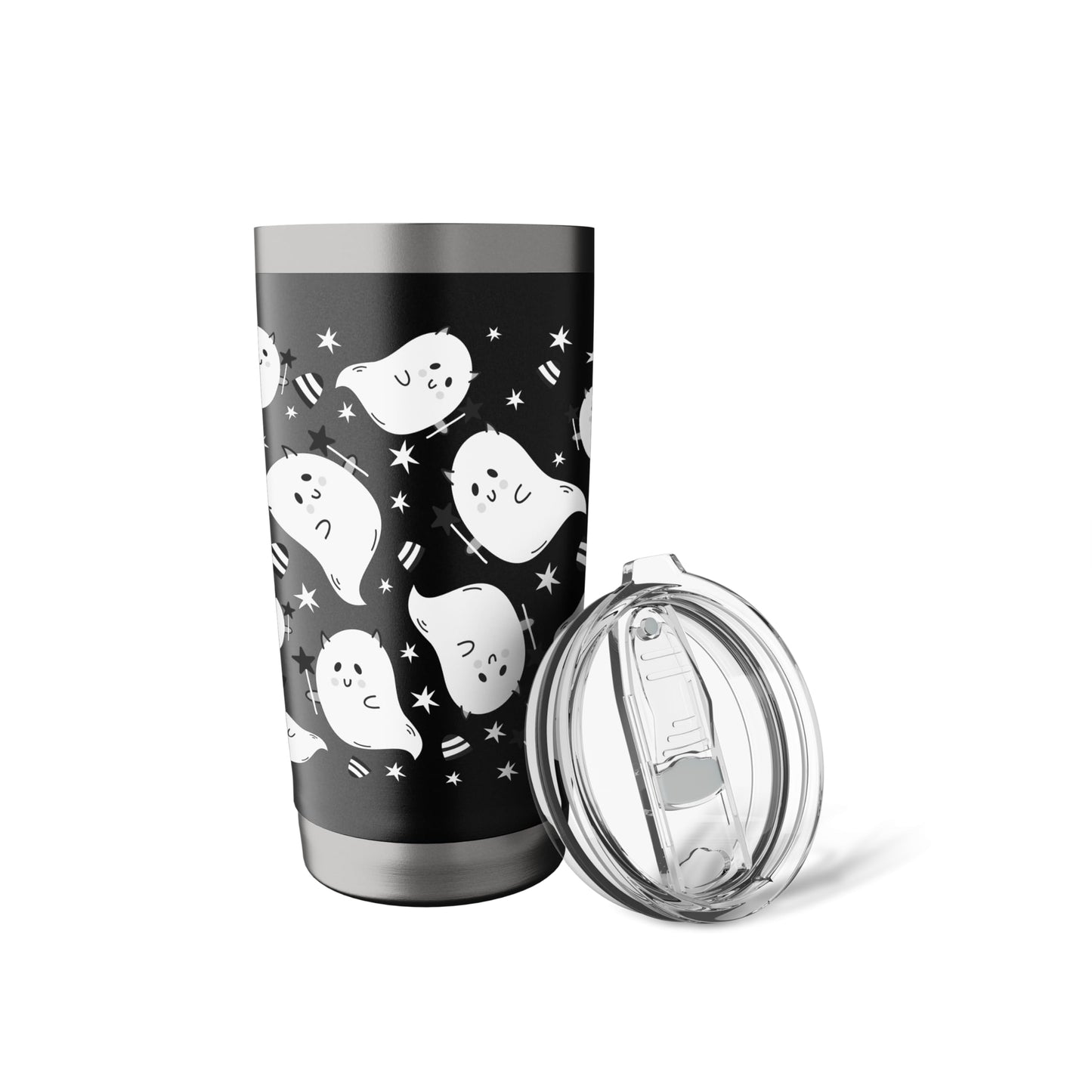 Halloween Ghost, Funny Cute Ghost Print Stainless Steel Insulated Tumbler