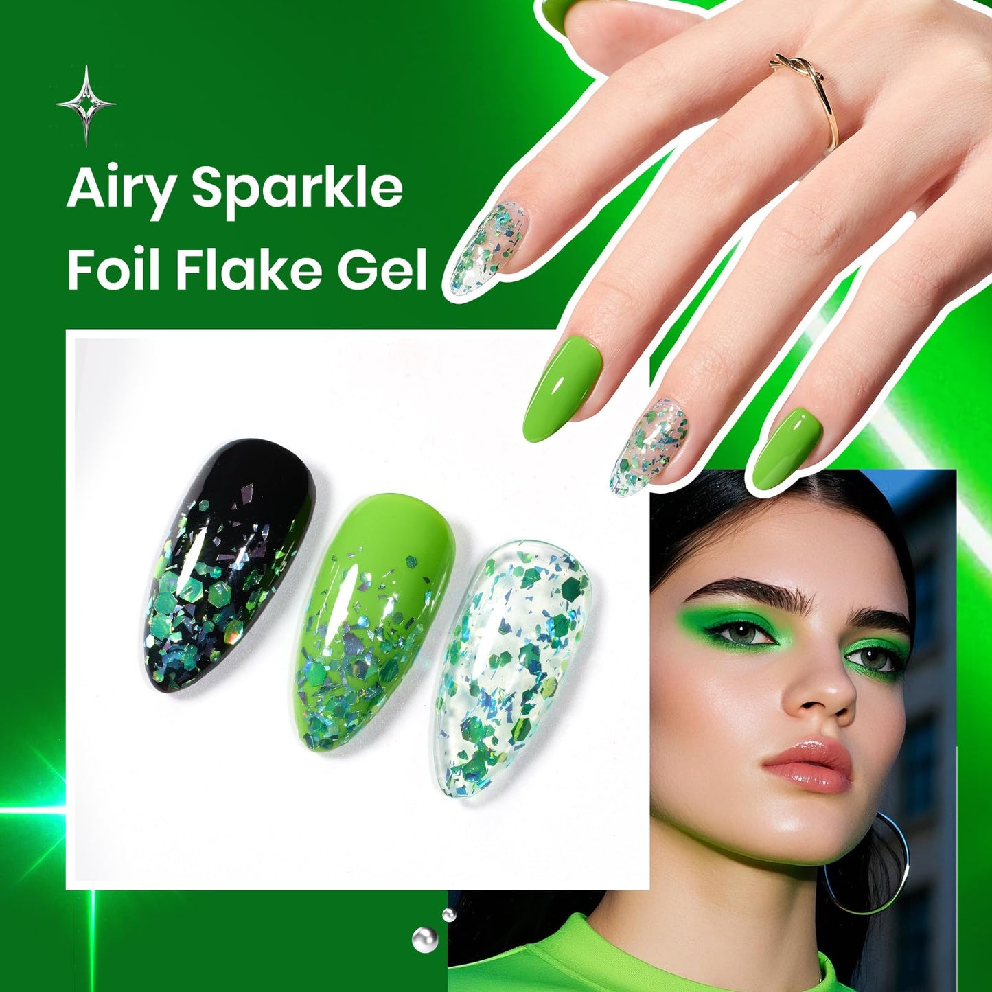 Beetles Cat Eye Gel Nail Polish Set, 6 Summer Colors Pastel Shimmer Glitter Gel Polish Kit Soak Off LED UV Curing Requires Pink Red Blue Orange Green Purple Velvet Gel with Magnet Gift for Women