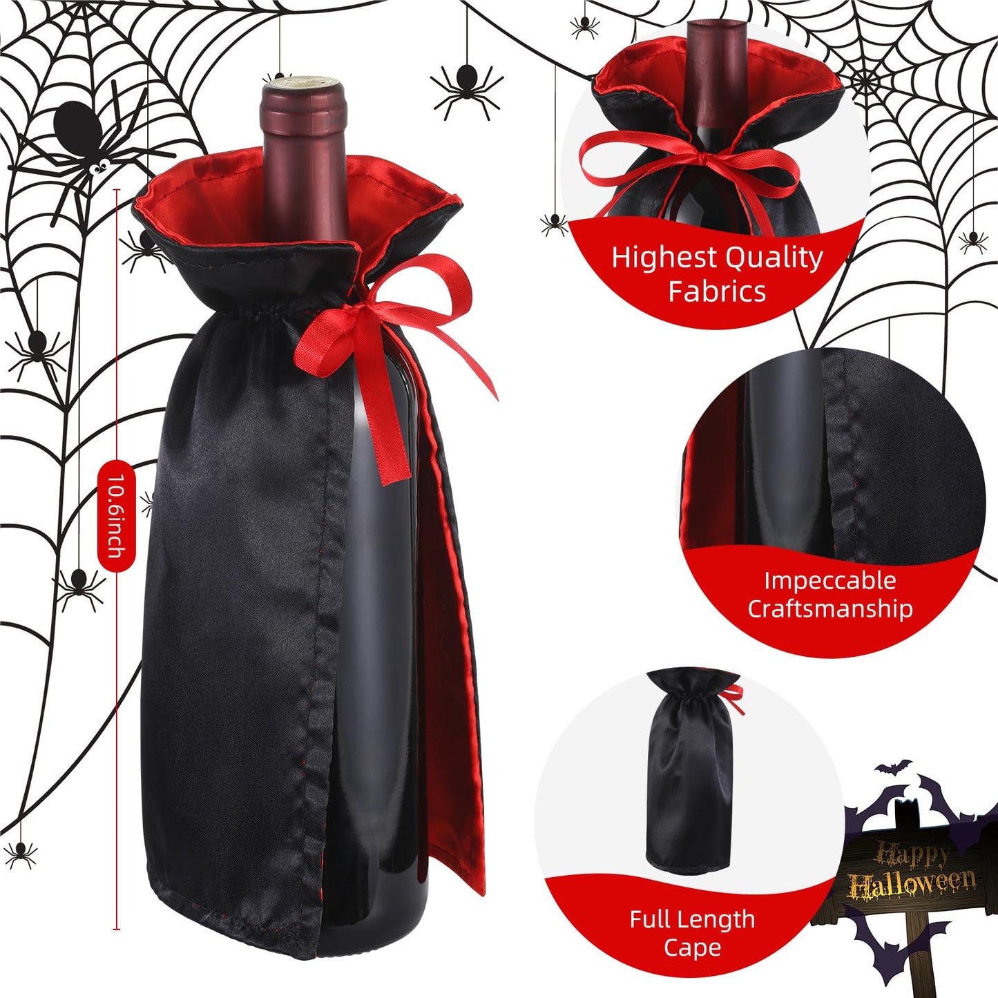 SIRIPHUM Dracula Vampire Wine Holder - Halloween Decoration, Party & Fall Hostess Gift (2), JPD002