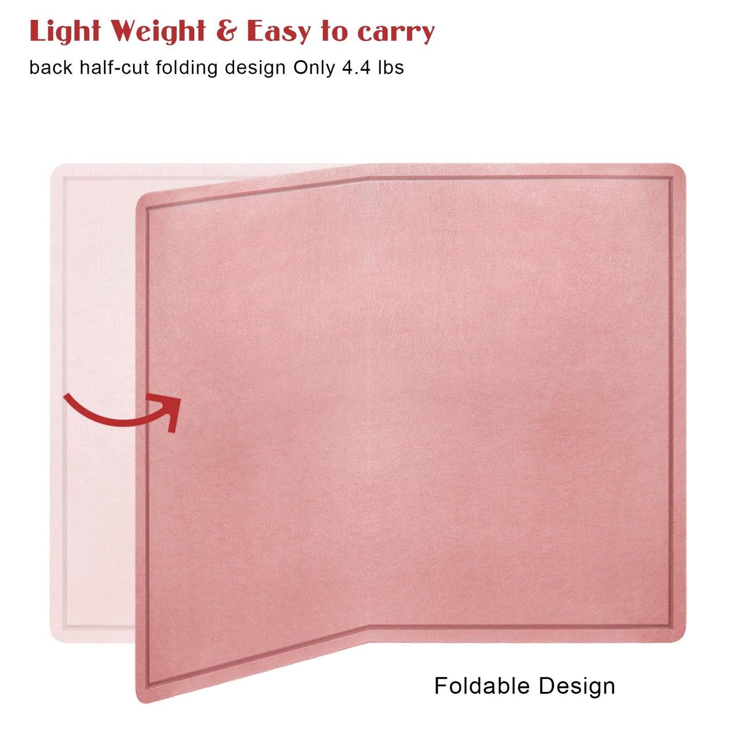 Large Bulletin Board - 48 X 36 inches Decorative Felt Pin Board - 4' x 3' Cork Board Alternative for Wall - Foldable Photo Board Self-Adhesive Vision Board Prayer Board with 30 Pushpins - Pink