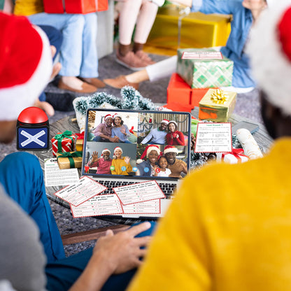 Syhood Christmas Friendly Feud Card Game with 2 Answer Buzzers, Fun Xmas Family Trivia Quiz Party Game Night Activities for Adults, Office, Large Group and Team Building