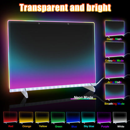 LED Note Board with Colors, 13.7"X10" 6 Modes & 8 Colors Acrylic Dry Erase Boards with Light, Led Drawing Board for Kids with Stand,Birthday Holiday Day Gifts for Girls & Boys Age 3+