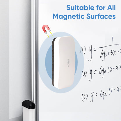 VUSIGN Magnetic Dry Erase White Board Eraser- 6 Pack, Glass Whiteboard Eraser for Dry Erase Board, Glass Board, Calendar Board, Office, Home, School Supplies