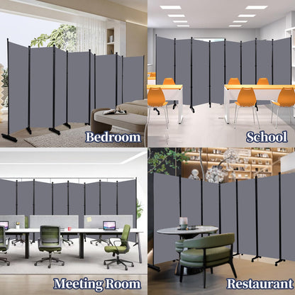 Room Divider 6 Panel-176''Wide Folding Privacy Screen,Large Partition Wall