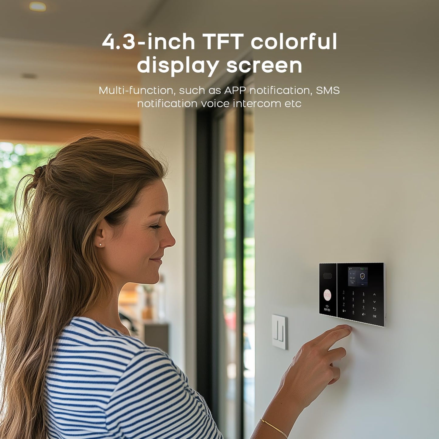 Alarm System for Home Security,WiFi+GSM 4G DIY Alarm Kit with Phone APP Alert, Door/Window Sensor, Remote, Compatible with Alexa and Google for House, Apartment