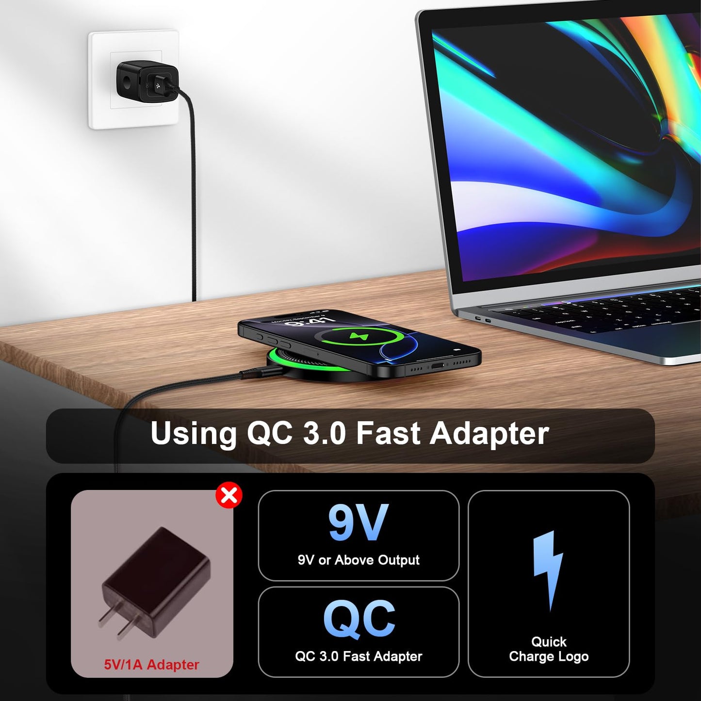 Wireless Charger Samsung Fast Charging Pad for Galaxy S25 Ultra/S25 Plus/S24 FE Ultra/S23/S22/S21/Z Flip Fold 6,15W Wireless Phone Charger Android Charging Mat Station for Google Pixel 9a 9 Pro XL 8a
