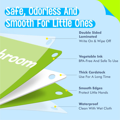 Food Flashcards, 50 Double-Sided Cards, Veggies, Fruits, Snacks, Desserts, Grain Cards Educational Learning Tools for Preschool and Toddlers Learning (2 Reclosable Rings Attached)