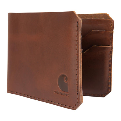 Carhartt Men's Craftsman Leather Wallets, Available in Multiple Styles and Colors, Brown (Bifold)