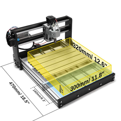 Genmitsu CNC 3018-PRO Router Kit GRBL Control + 3018 Y-Axis Extension Kit, 3018 Accessories Upgrade to 3040