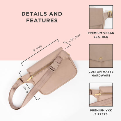 Freshly Picked Classic Park Pack Belt Bag, Fanny Packs for Women, Wear as a Waist Bag or Crossbody (Fig)