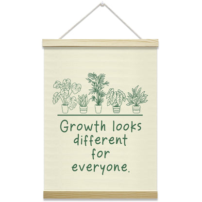 Mental Health Poster Hanger Frame-Growth Looks Different for Everyone, Affirmations Posters Canvas Wall Art for Therapy Counseling Office Classroom Decor, 12x16 Inches -021
