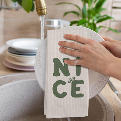 GWFSJYU Sage Green Hand Towels for Bathroom Set of 2, Sage Green Funny Dish Tea Towels, Funny Humorous Decorative Hand Towel for Kitchen, 16x24 Inch