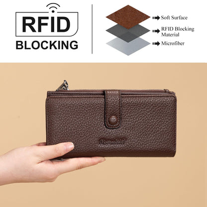 Montana West Women's Wallet Bifold RFID Blocking Wallets Large Capacity Card Holder Wallets with Zipper Coin Pocket